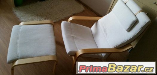 Křeslo a podnožka Ikea – fotografie 1