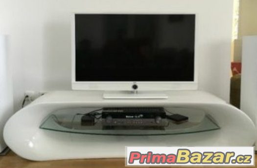 krásný supermoderní TV stolek bílý – fotografie 2