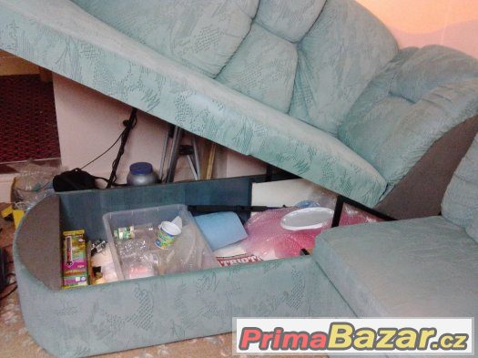 sedacka rohova rozkladaci , kreslo , taburet – fotografie 4