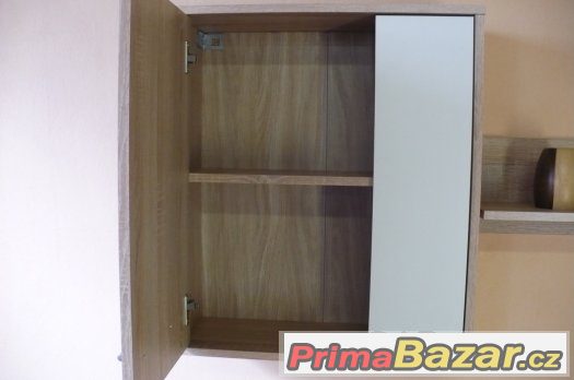 NOVÁ moderní obývací stěna Zuzana dub sonoma/bílá – fotografie 2