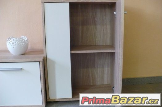 NOVÁ moderní obývací stěna Zuzana dub sonoma/bílá – fotografie 3