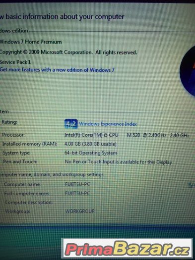 FUJITSU, Core i5 4x2.20GHz, Intel HD, 4GB ram, 320GB – fotografie 5
