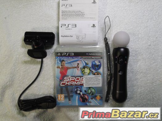 Playstation 3 - Move set + Hra Sports Champions - Nový – fotografie 1