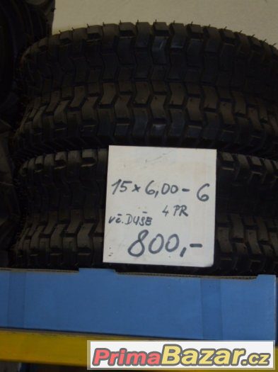 Pneu pro sekačku 15 x 6,00 - 6 vč. duše – fotografie 2