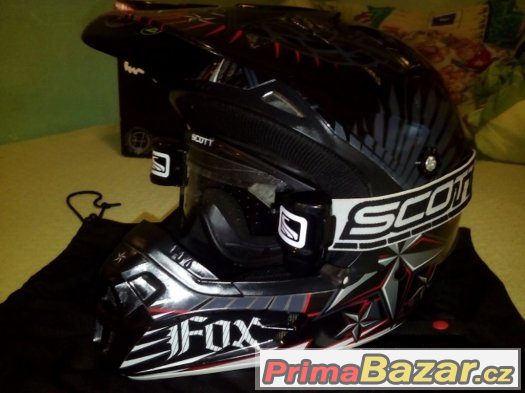 Přilba FOX Racing v1 vel.M, Brýle Scott – fotografie 1