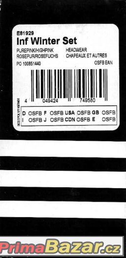 082 - dívčí růžový setík Adidas - čepička + rukavičky XXS – fotografie 4