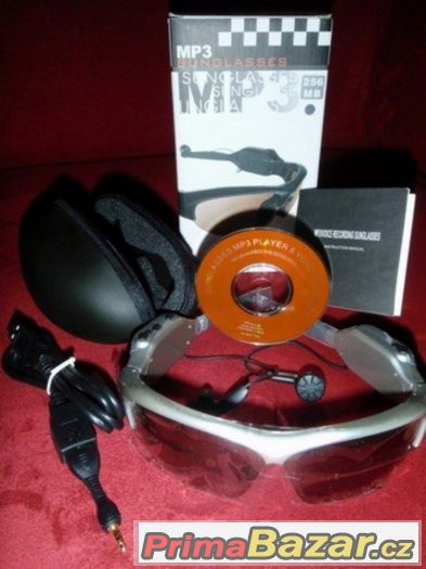 186 - Sluneční brýle s integrovaným MP3 přehrávačem 256 MB – fotografie 1