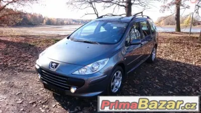 Peugeot 307 break 1.6 HDi - 80kW, serviska, ALU, tažné