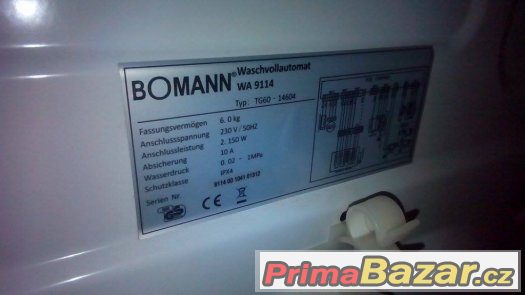 Prodám pračku bomann 6 kg 1400 o/min A – fotografie 2
