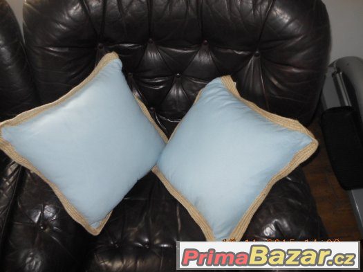 2x POLŠTÁŘ-zn.F/F HOME-NEBESKY MODRÝ S REŽNÝM LEMOVÁNÍM-NOVÉ – fotografie 4