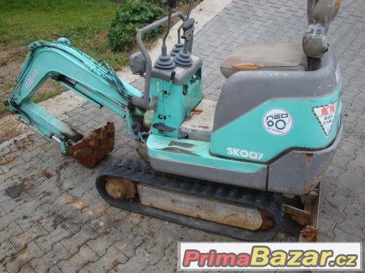 Pásový bagr KOBELCO SK007, minirypadlo, podkop – fotografie 1