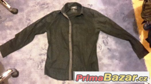 Pánská košile SLIM FIT černá jako NOVÁ – fotografie 2