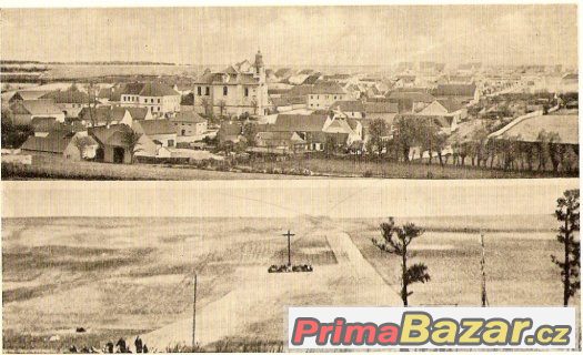 Starý pohled, Lidice před a po zničení – fotografie 1