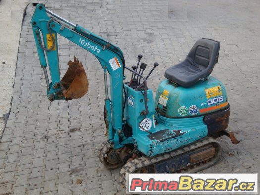 Pásové minirypadlo Kubota k005, minibagr 500kg, podkop – fotografie 2