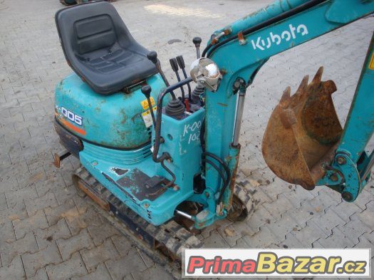 Pásové minirypadlo Kubota k005, minibagr 500kg, podkop – fotografie 3