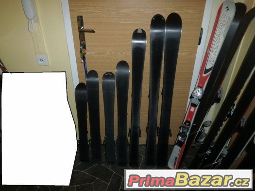 Použité zachovalé lyže vč. vázání 70cm - 120 cm – fotografie 2