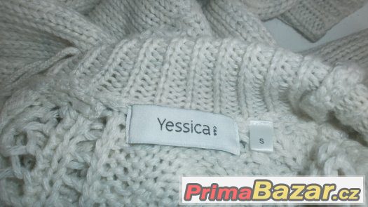 C&A bílý sexy svetr, vel.M – fotografie 5