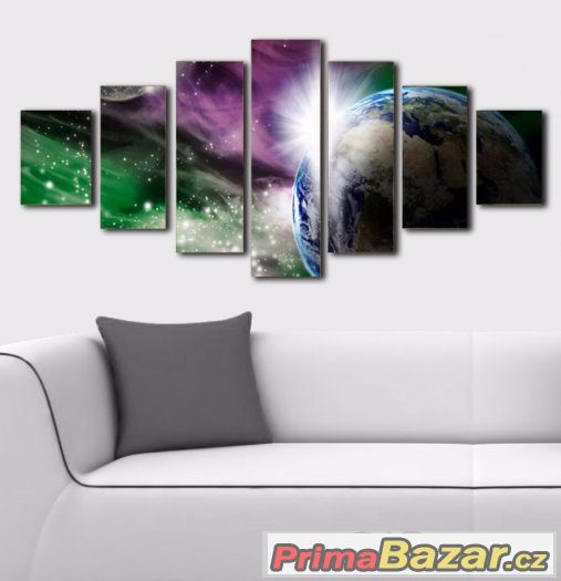 Velký obraz - VESMÍR - sedmidílný - velikost 210x100 cm – fotografie 1