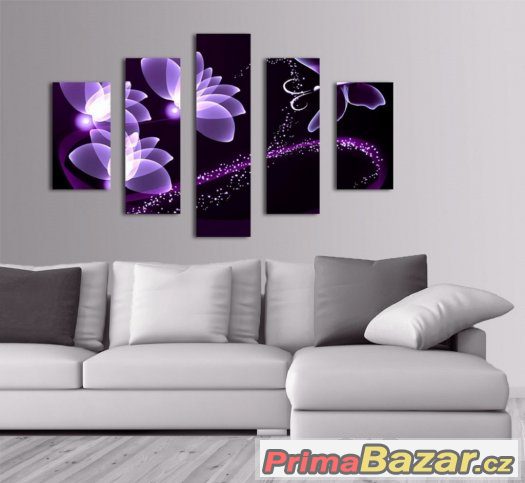 VELKÝ obraz - FIALOVÝ - velikost 150x105 cm – fotografie 1