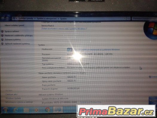 TOSHIBA NB100 Windows 7 Pro – fotografie 5