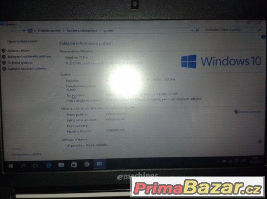 EMACHINES LED 10,1 Windows10 Pro – fotografie 5