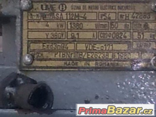 elektromotor patkový 380v,4kw,1380 ot/min – fotografie 4