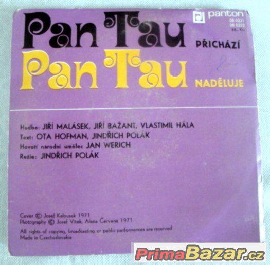 LP vinyl gramodesky POHÁDKY & PAN TAU od 40.- Kč – fotografie 2
