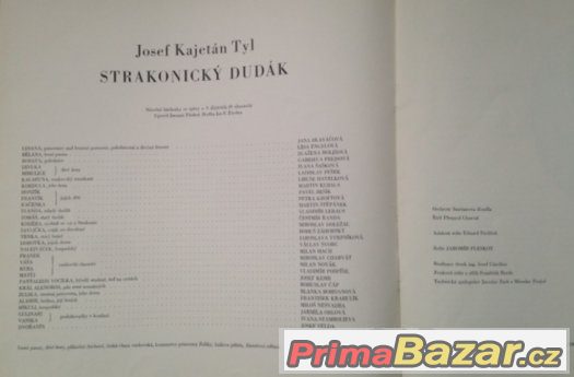 3x LP gramodeska: J.K.Tyl - pohádka STRAKONICKÝ DUDÁK (1971) – fotografie 4
