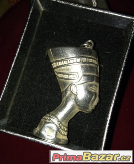 Velký přívěsek Ag.925 punc. staroegyptská královna Nefertiti – fotografie 1