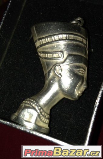 Velký přívěsek Ag.925 punc. staroegyptská královna Nefertiti – fotografie 2