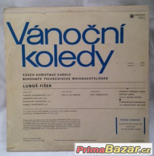 2x LP vinyl gramodesky: VÁNOČNÍ koledy viz.fota – fotografie 2