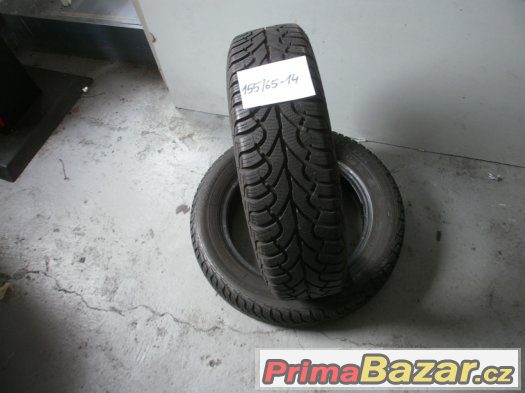 Prodám 2 x zimní pneu Fulda 155/65-14 – fotografie 1