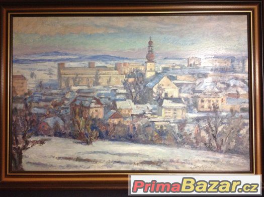 Prodám obraz města ŽĎÁR NAD SÁZAVOU 110x78 cm – fotografie 4