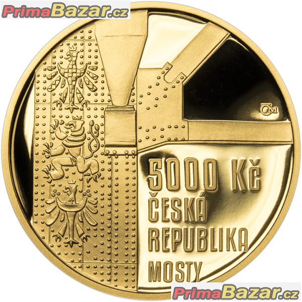 Zlatá pamětní mince 5000 Kč Žďákovský obloukový - PROOF – fotografie 3