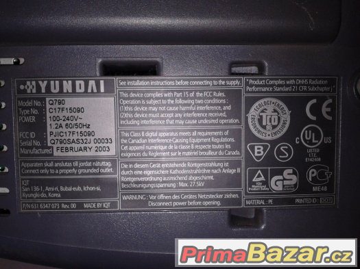 CRT monitor Hyundai 17" – fotografie 2