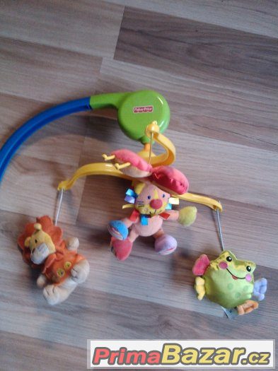 Fisher Price kolotoč nad postýlku+přidám autíčko s klíči – fotografie 3