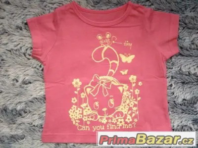 Trička krátký rukáv,s pandou,puntík,kočka,Disney...