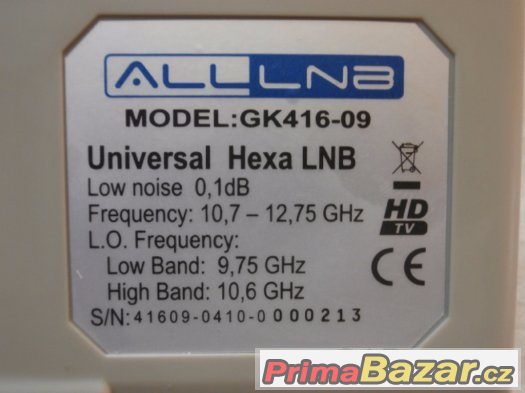 universál Hexa LNBF,model-GK 416-09 – fotografie 2