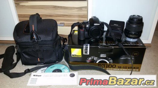 Nikon D3100 + Nikkor 18-55mm + brašna – fotografie 1