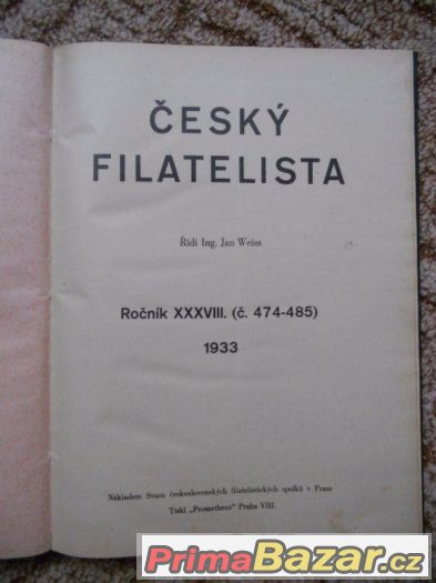 Český filatelista, ročník, rok 1933 – fotografie 2