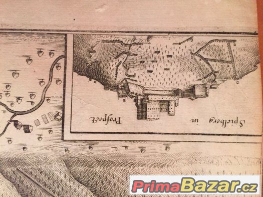 Obléhání Brna švédskými vojsky 1645, rytina Merian r. 1650 – fotografie 3