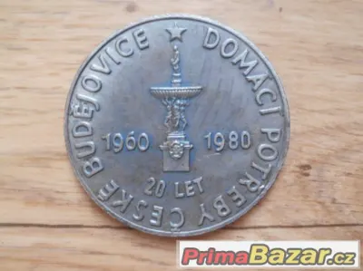 Plaketa - Domácí potřeby České Budějovice, 20 let, 1960 - 19