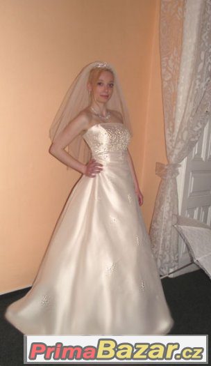 SVATEBNÍ ŠAMPAŇ ŠATY zn.Valerie vel.36/38 – fotografie 1