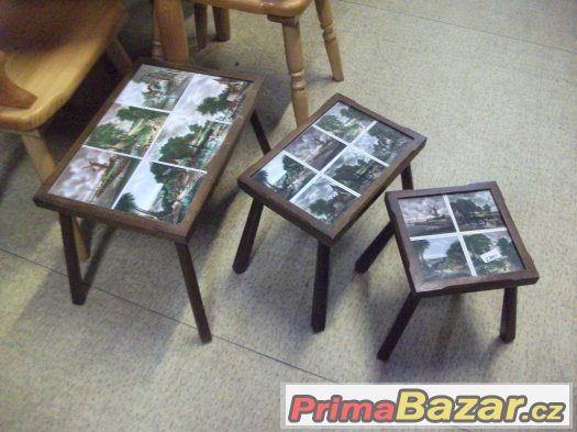 3x stoleček, cena za celou sadu 1800,-Kč – fotografie 1