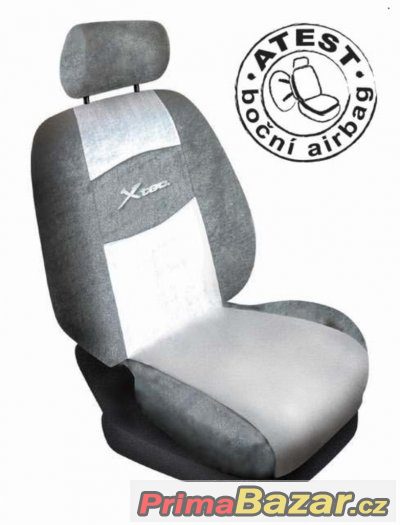 Autopotahy Xtec stříbrnošedé na celé auto nebo jen přední – fotografie 1