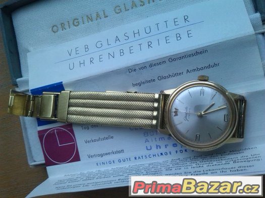stare hodinky Glashutte Gub Zlacene TOP – fotografie 3