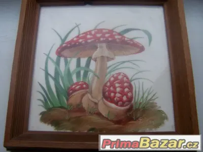 Starý malovaný kachel