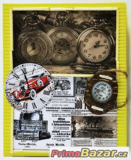 Retro přání "Hodinky" - NOVÉ – fotografie 1