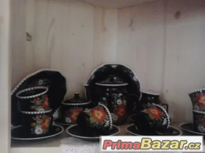 Černá čajová souprava