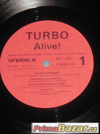 Prodám LP Turbo ‎– Alive (1989) – fotografie 3